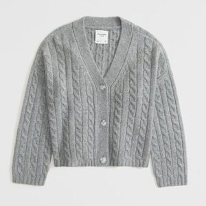 Abercrombie & Fitch Grey Cable Knit Sweater
